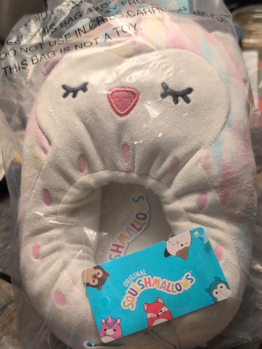 Squishmallows Pastel Multicolor Owl Slippers